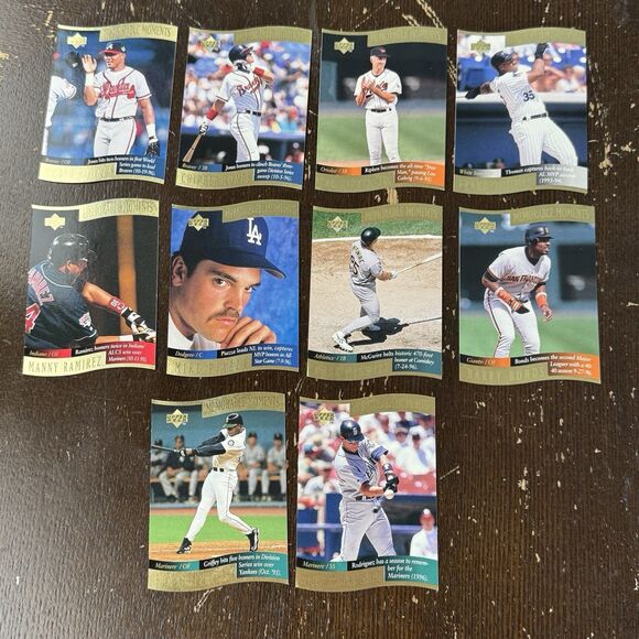 1997 Upper Deck Baseball Memorable Moments Full 10 Card Set NM Griffey Ripken - Picture 1 of 10